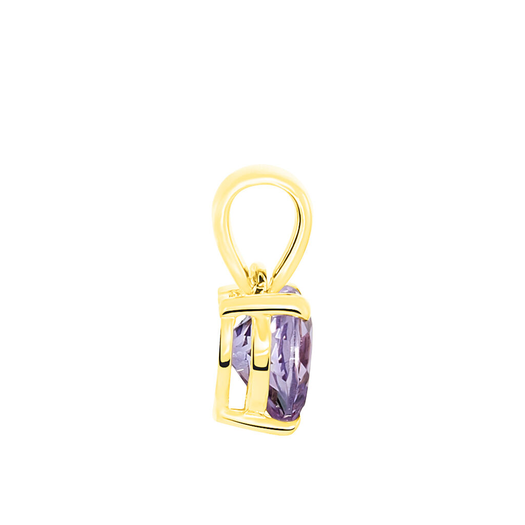 Pendentif Miyah Or Jaune Amethyste
