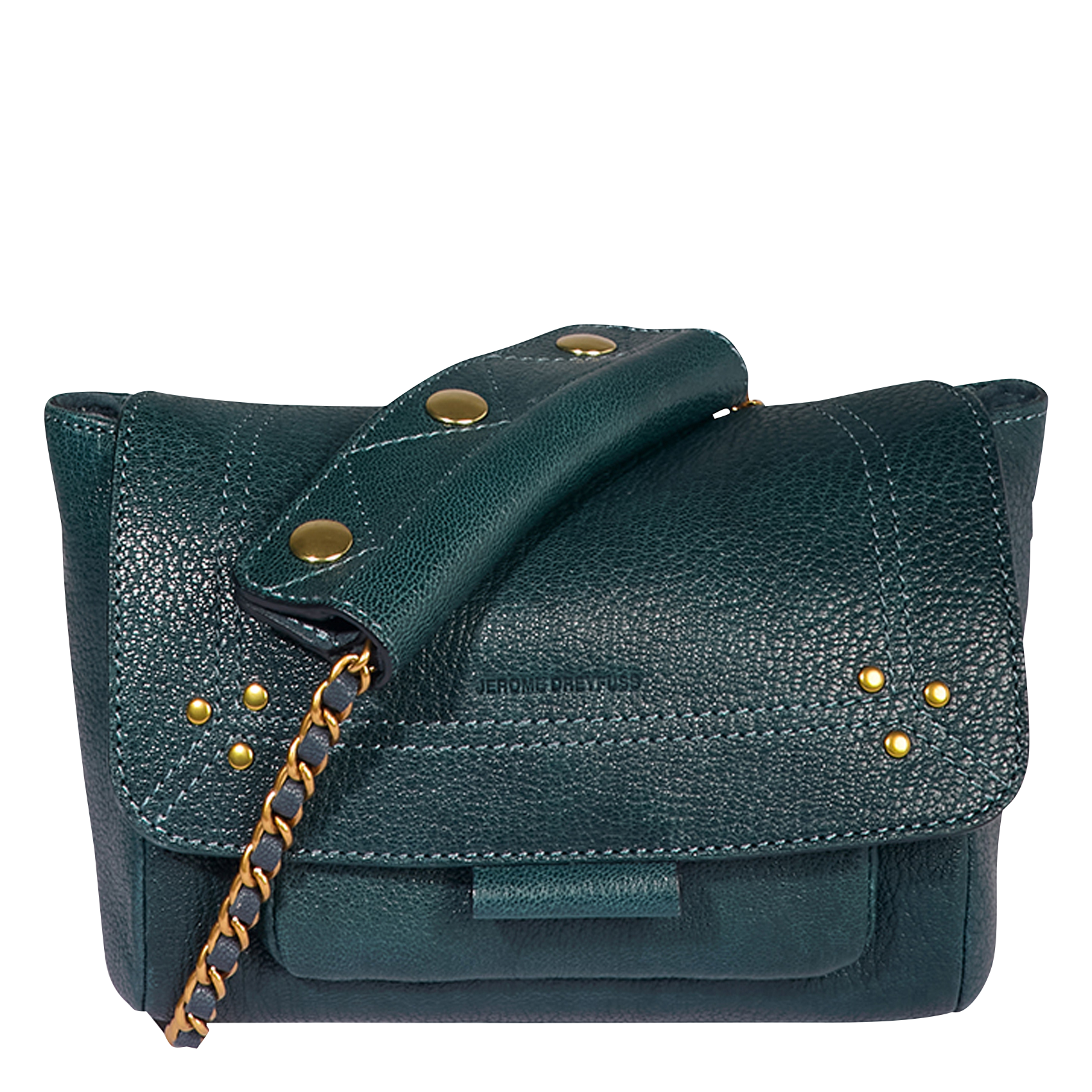 LULU S - Mini sac porté épaule en cuir | Bleu