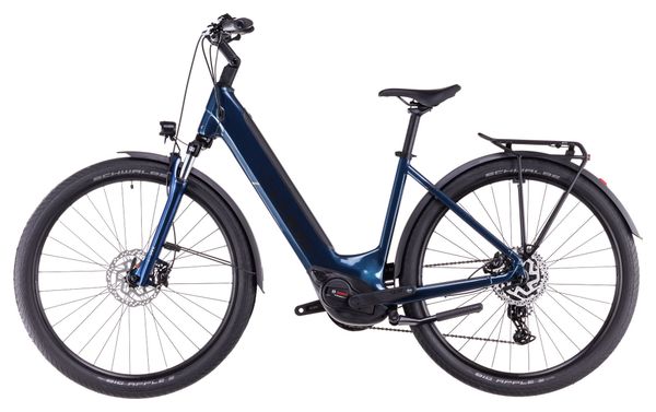 VTC Électrique Cube Touring Hybrid One 625 Easy Entry Shimano Cues 9V 625 Wh 700 mm Bleu Deep Sea 2025