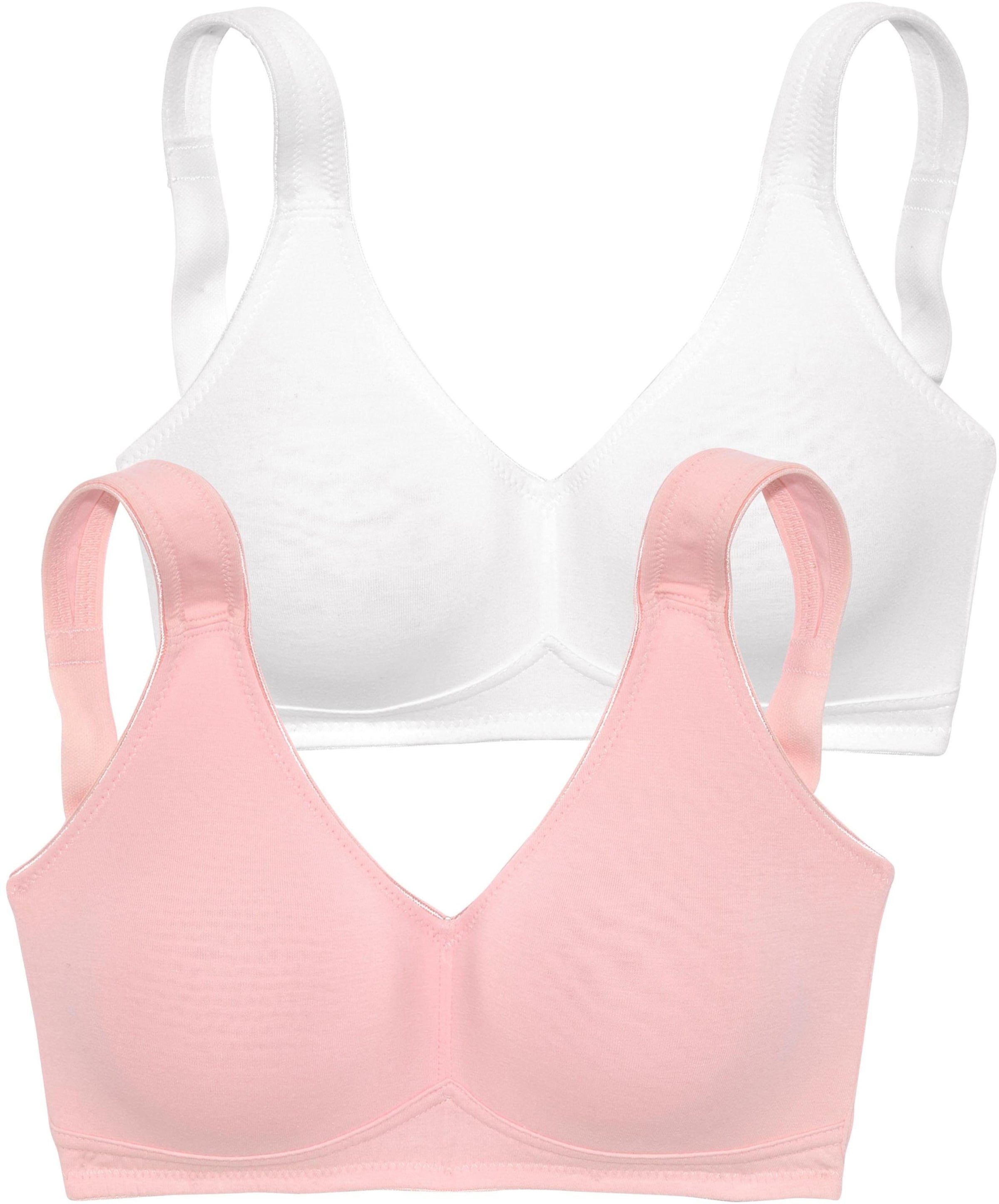 petite fleur Soft-BH in rosa+weiß