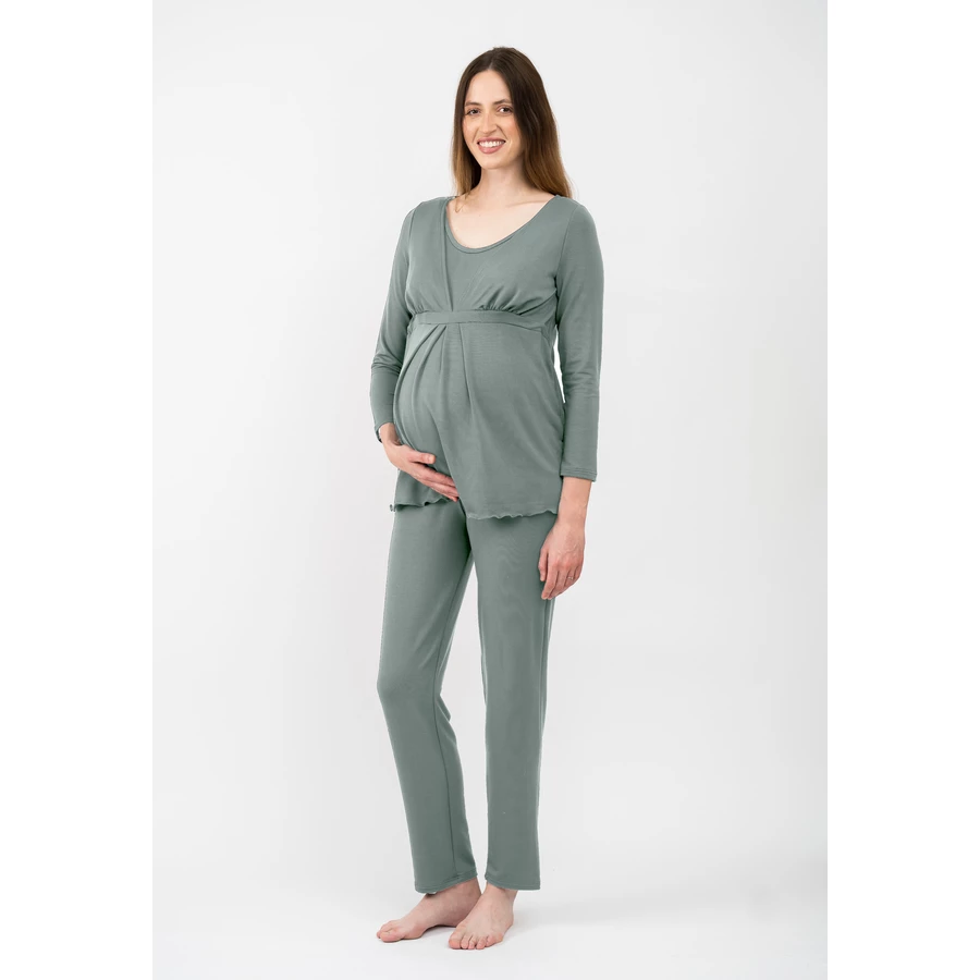Cool Mama Umstands- und Still-Pyjama 2 in 1 Olive