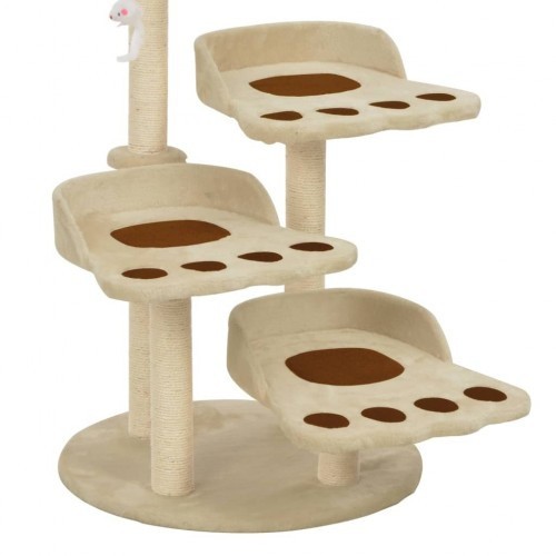 Poste arranhador bege para gatos