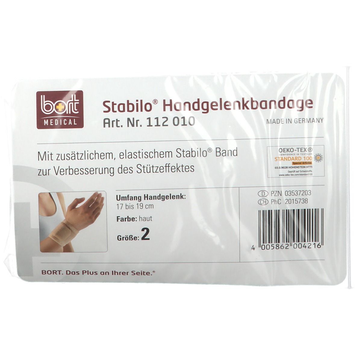 BORT Stabilo® Handgelenkbandage Gr. 2 haut