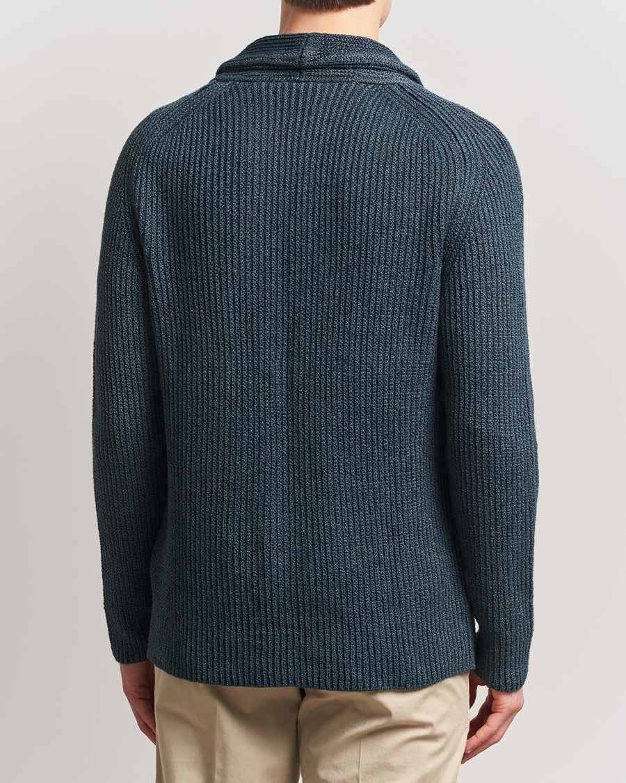 Boglioli Shawl Collar Cardigan Navy