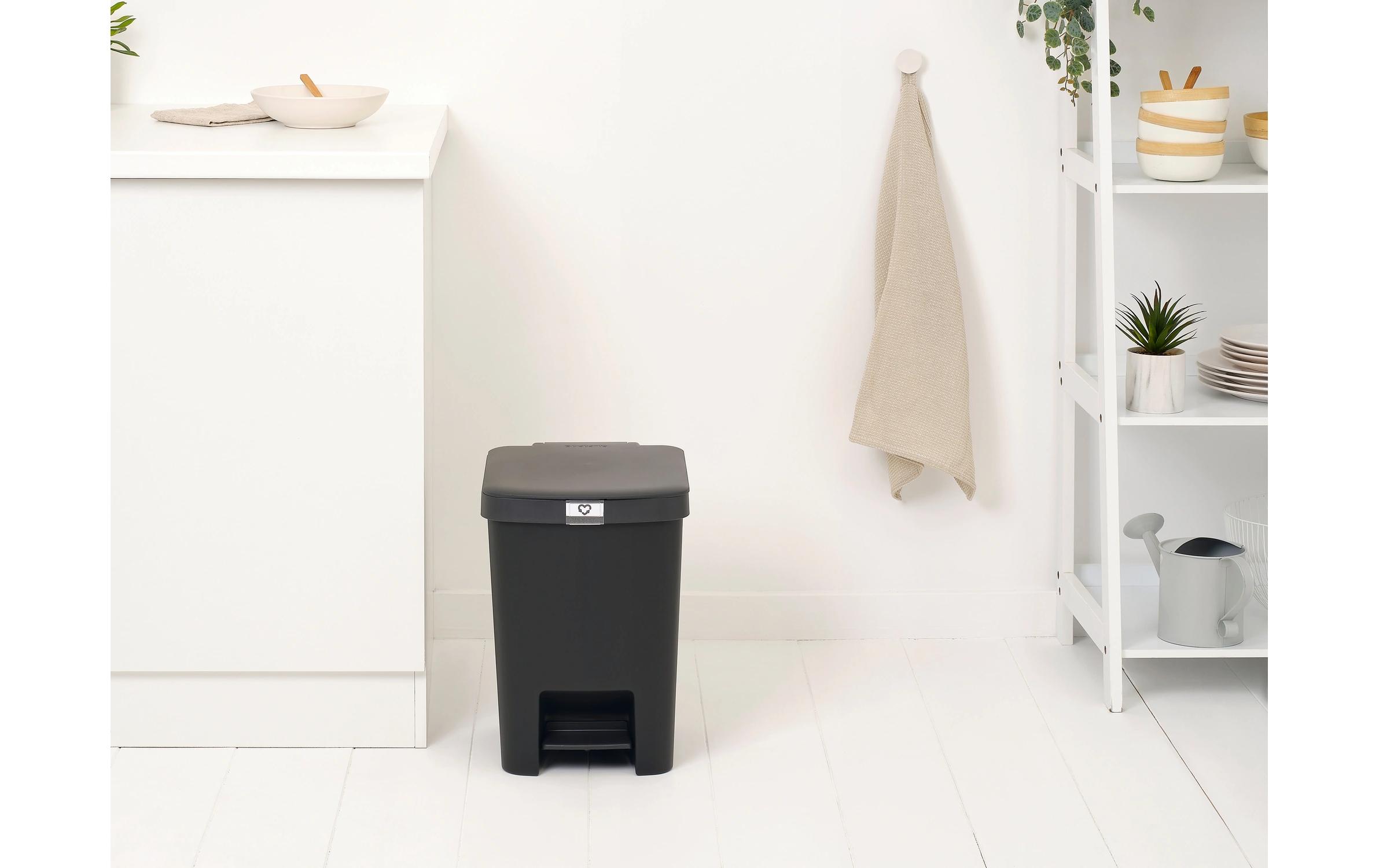 Recyclingbehälter StepUp 25 l, DunkelgrauTreteimer für Recycling Materialien