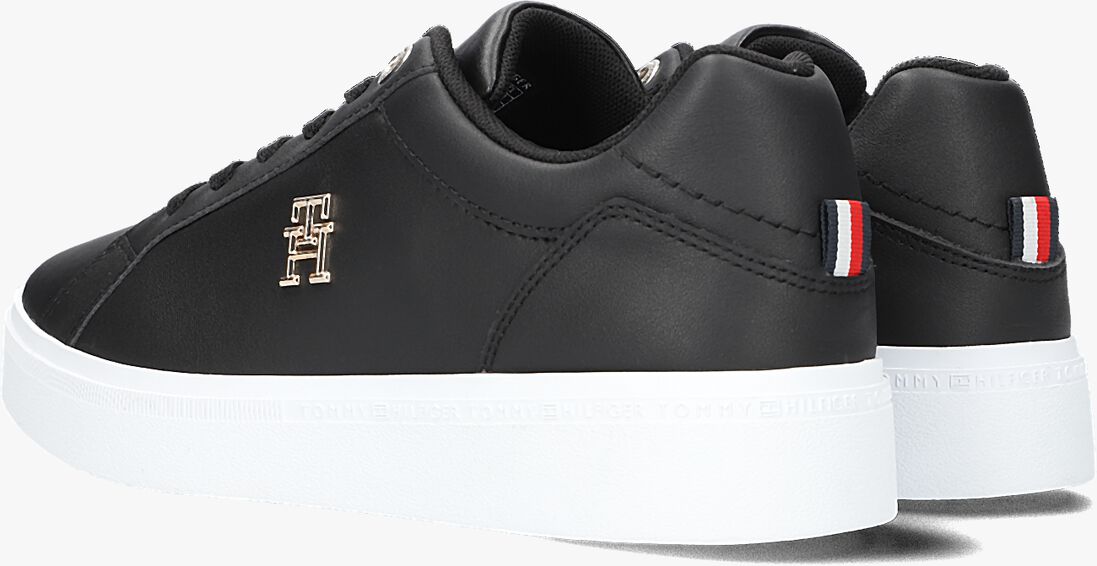TOMMY HILFIGER zwarte tommy hilfiger lage sneakers th court