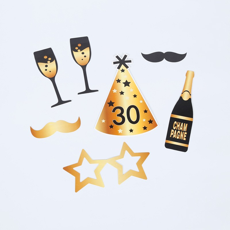 (26er Set) Photo Booth Fotorequisiten Party Foto Accessoires Dekorationen für lustige Bilder - 60. Geburtstag