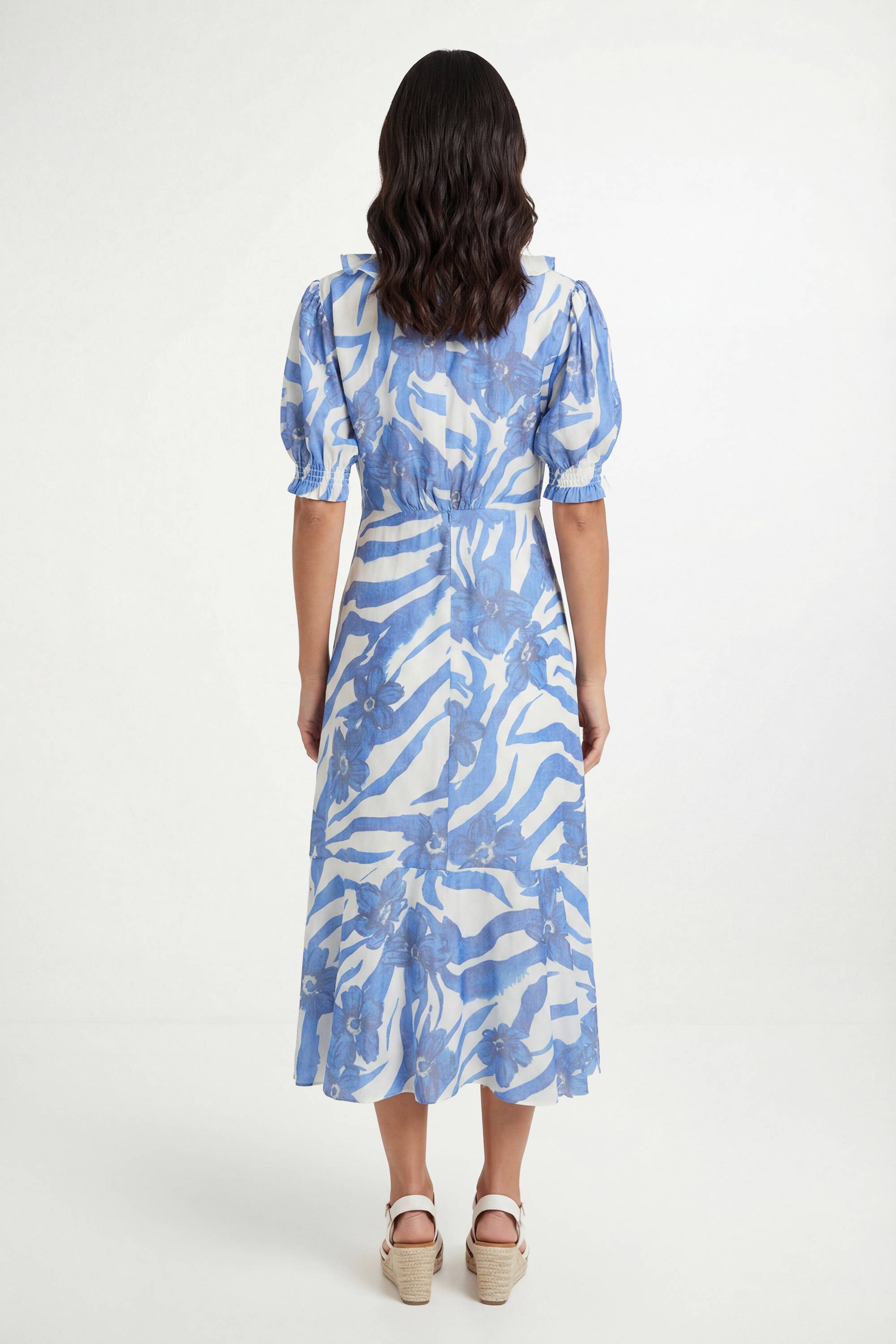 Wallis Robe Midi À Volants À Imprimé Floral Mixte