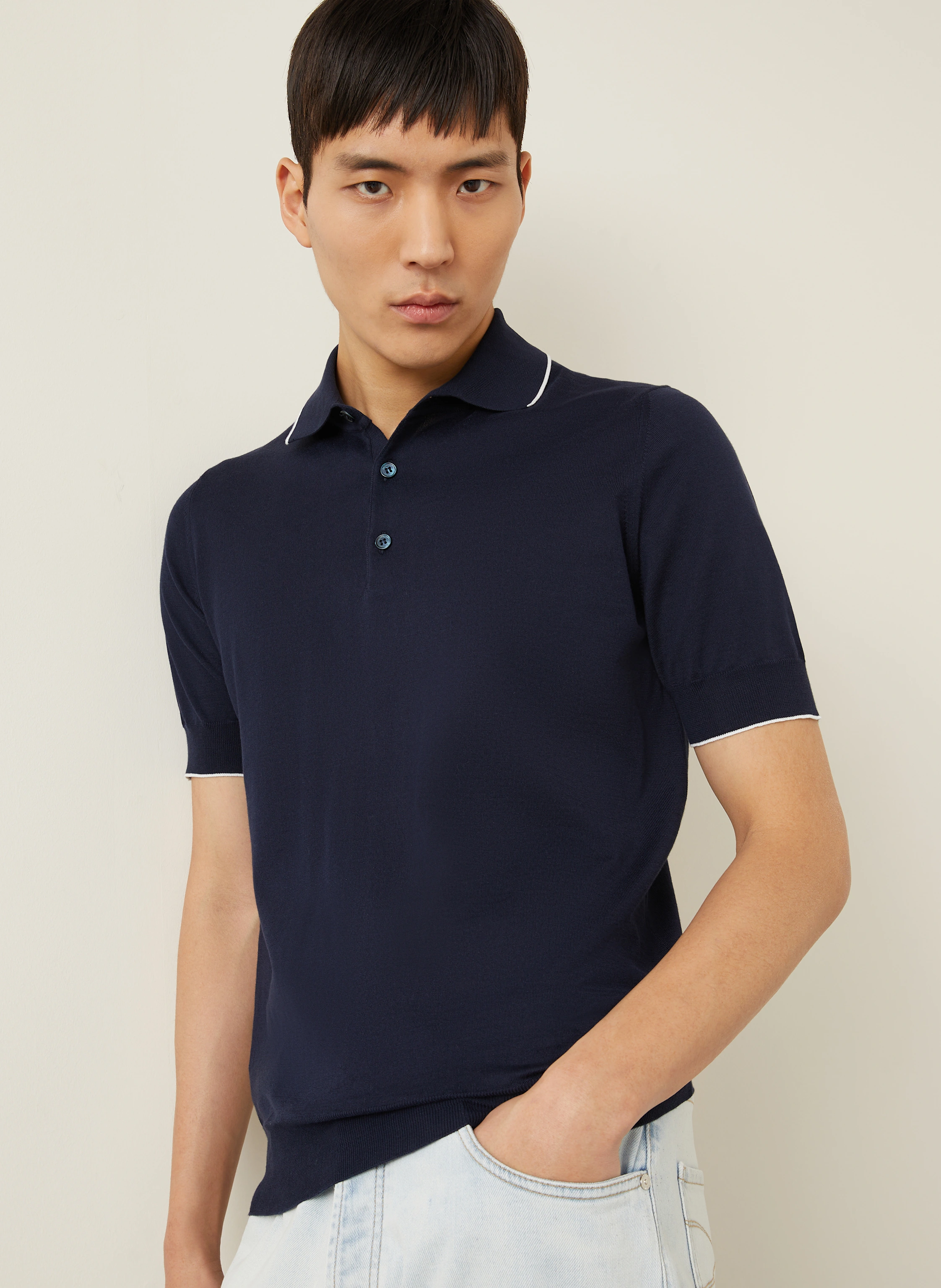 BRUNELLO CUCINELLI Strick-Poloshirt