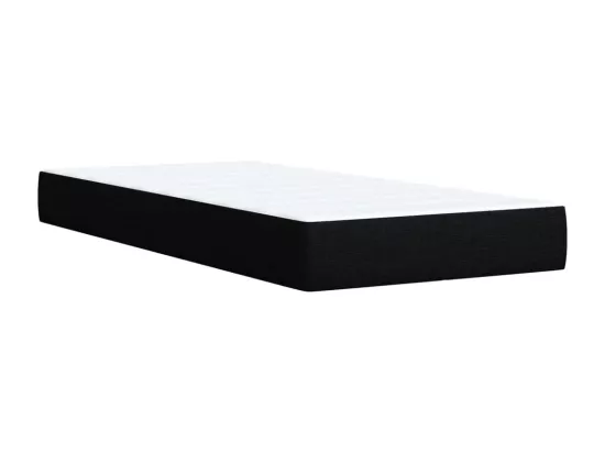 Sommier à lattes de lit avec matelas Noir 90x190 cm Tissu
