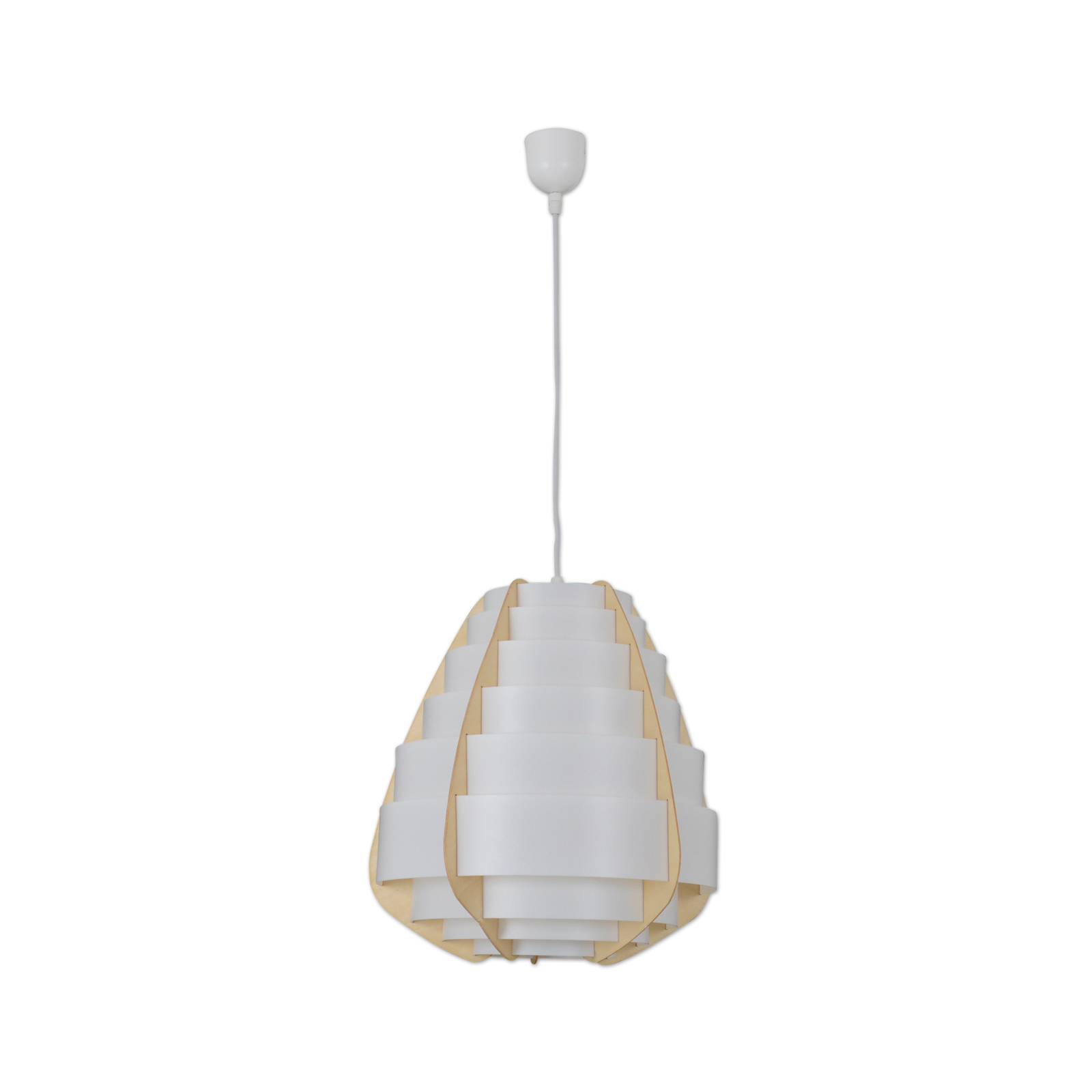 Pendelleuchte MALMÖ - weiß-beige - 144 cm hoch