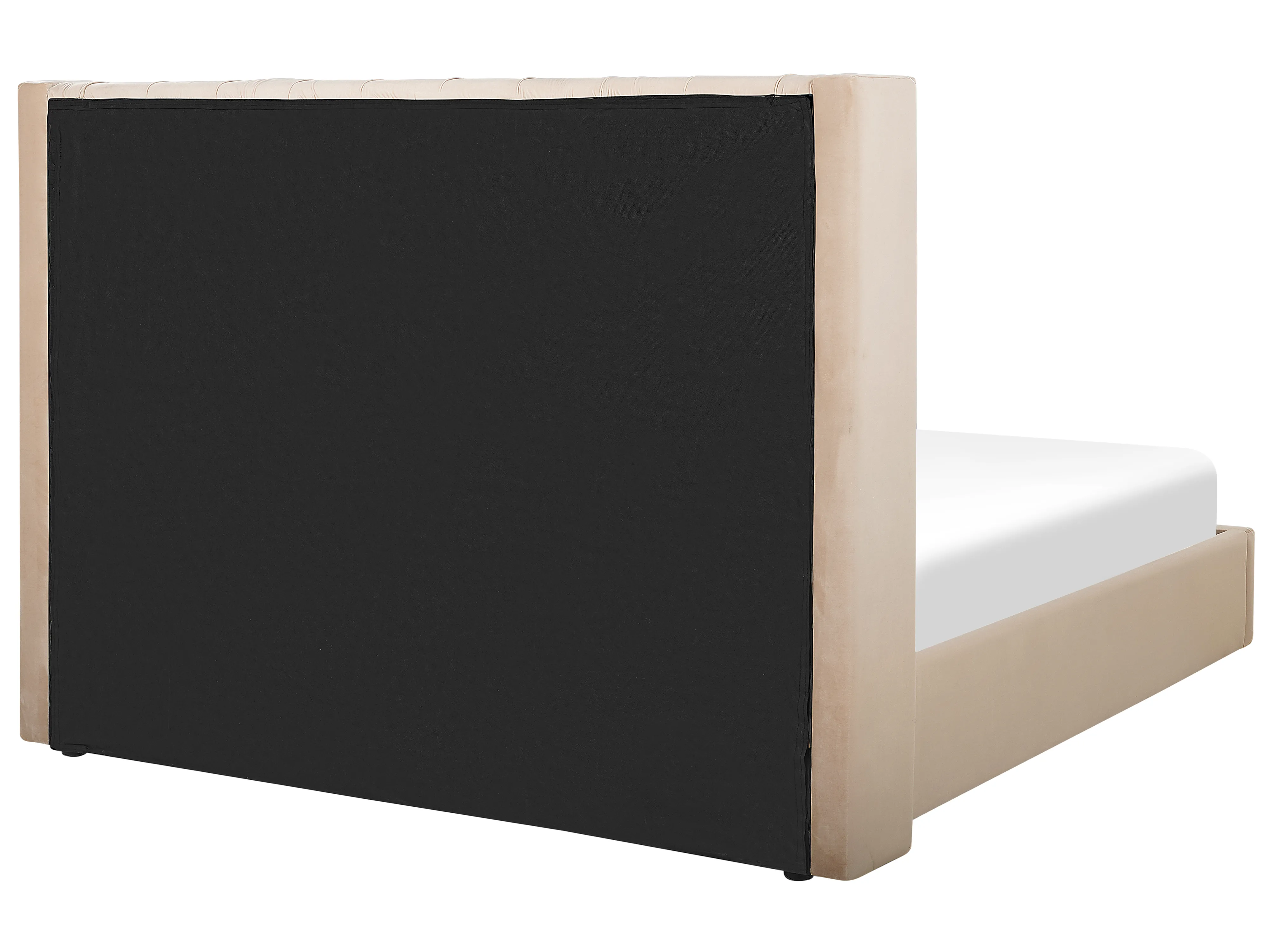 Bed met opbergruimte Fluweel LUBBON 180 x 200 cm Beige