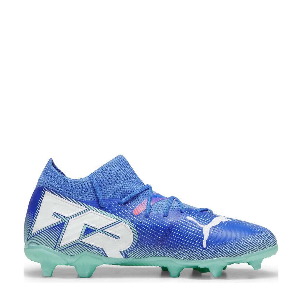 Puma Future 7 Matchjunior voetbalschoenen kobaltblauw/wit/mintgroen