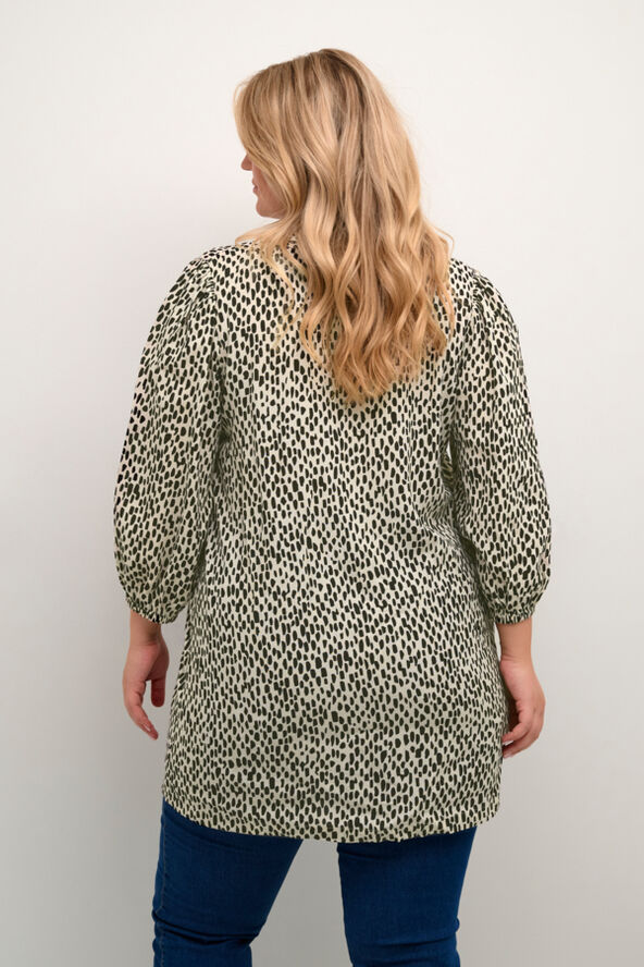 Kaffe Curve KCjenny Tunic Turtledove/black graphic dot
