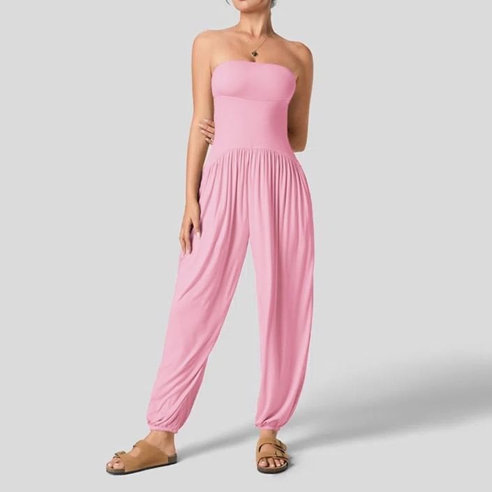 Hotarium - Strapless effen harem jumpsuit