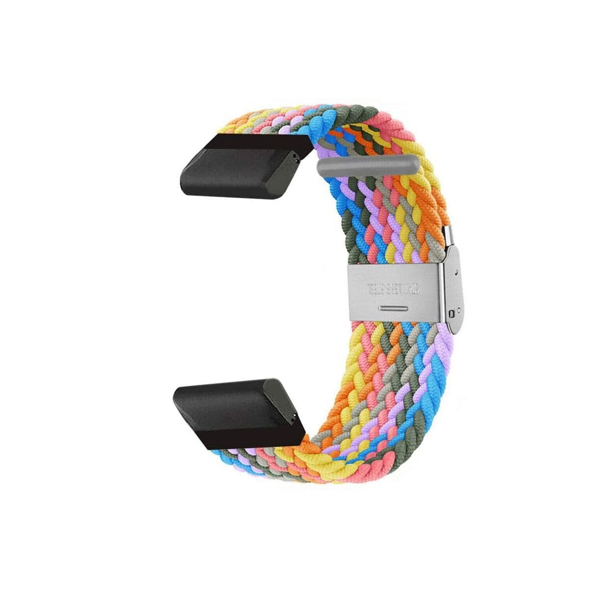 Flettet klokkereim Garmin Quatix 7 - Light Rainbow