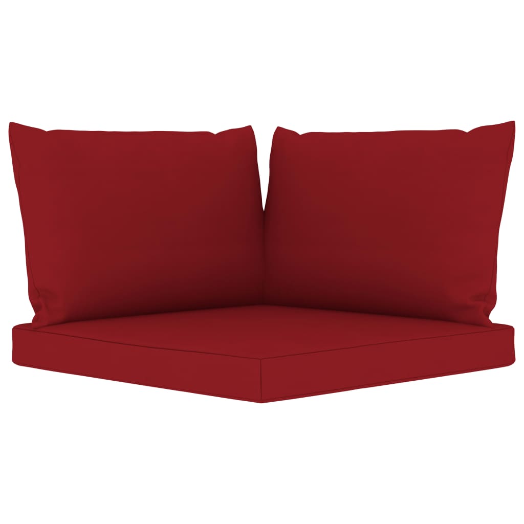 Salon de jardin meuble d'extérieur ensemble de mobilier 5 pièces avec coussins rouge bordeaux