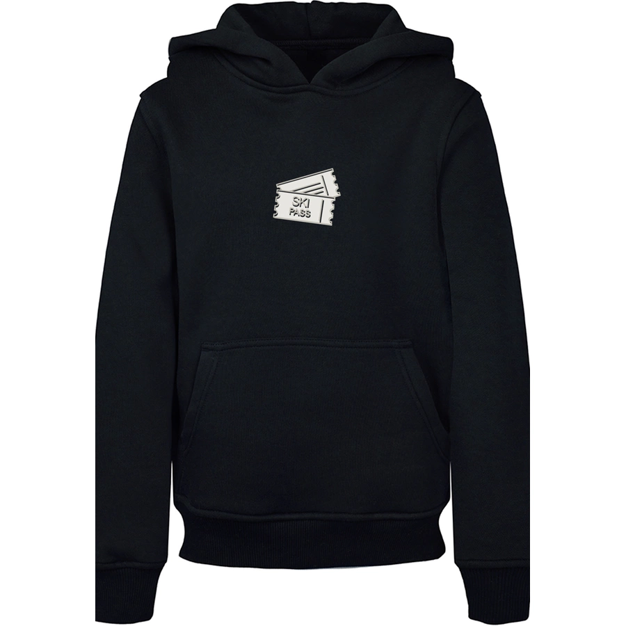 F4NT4STIC Hoodie Ski Pass Urlaub Berge Winter Schnee schwarz