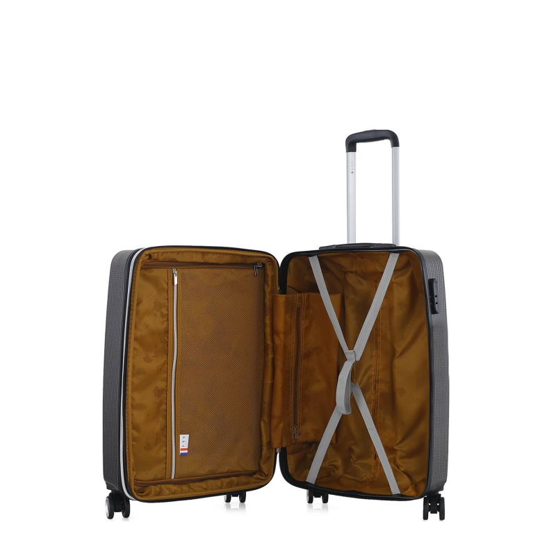 Lot de 3 valises rigides 379 Extensibles 55, 66 et 76 cm Noir