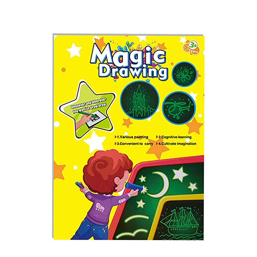 (21x29.7cm) Magische Maltafel Kinder Spielzeug Fluoreszierende Zauber Zeichnungs Tafel Zeichenbrett - Weiss