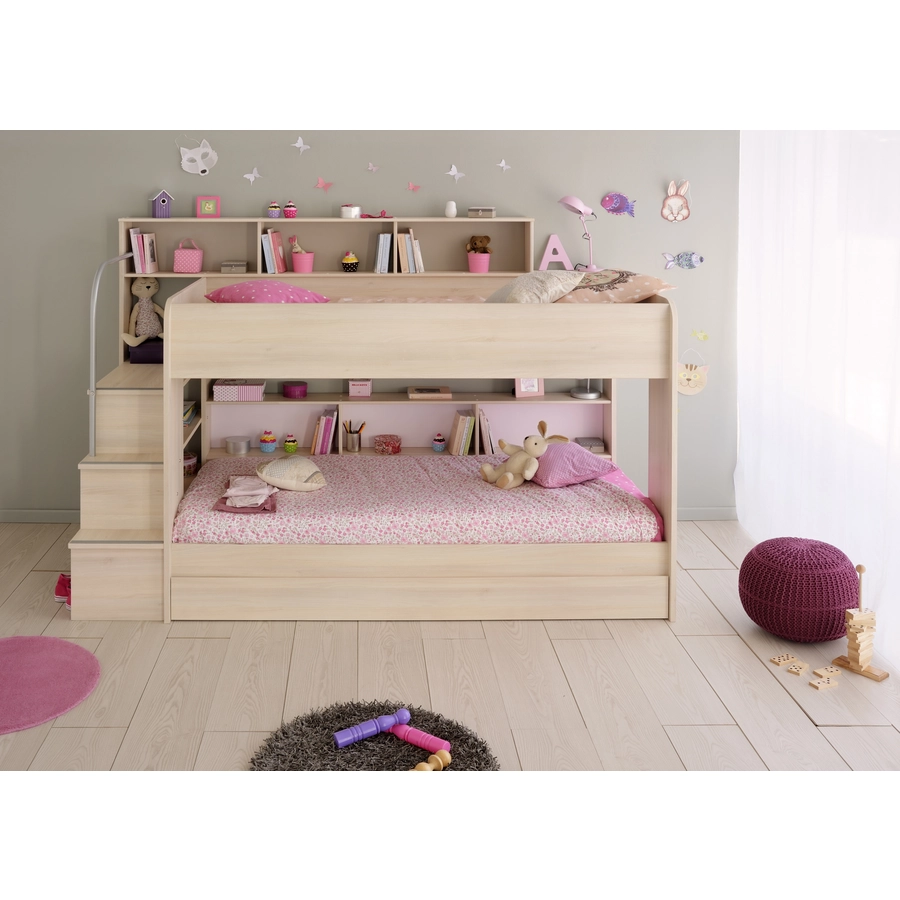Parisot Etagenbett mit Schubkasten Bibop 11 Akazie Akazie