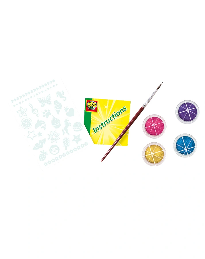Bastelset FASHION GLITTER TATTOOS in bunt