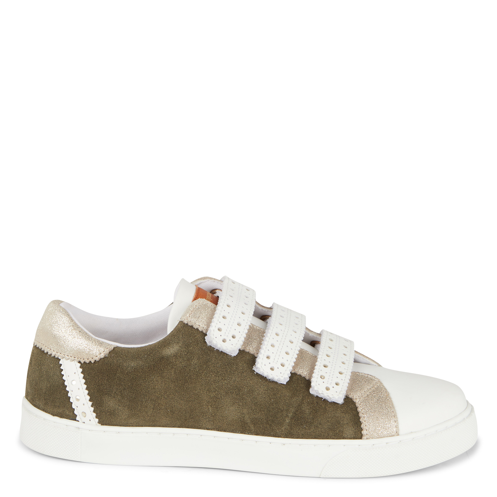 SUZAK - Baskets basses en cuir velours | Blanc