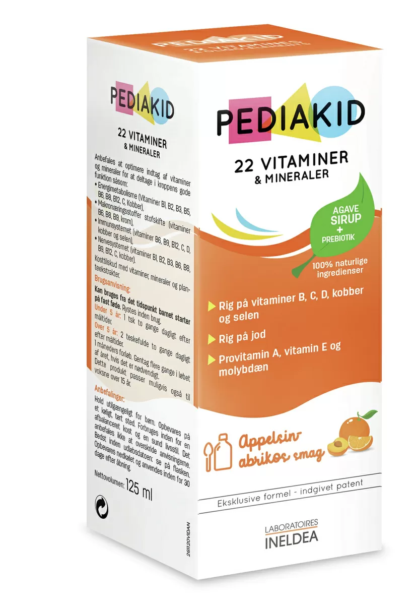 Pediakid 22 vitaminer og mineraler - 125 ml