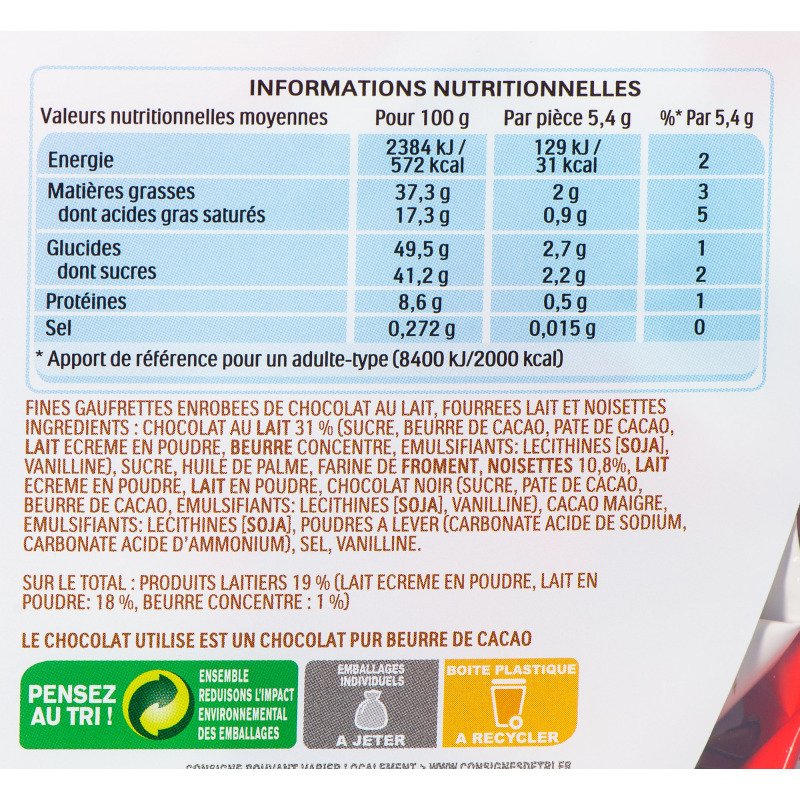 Bueno mini Kinder - Boite de 972 g - 180 pièces