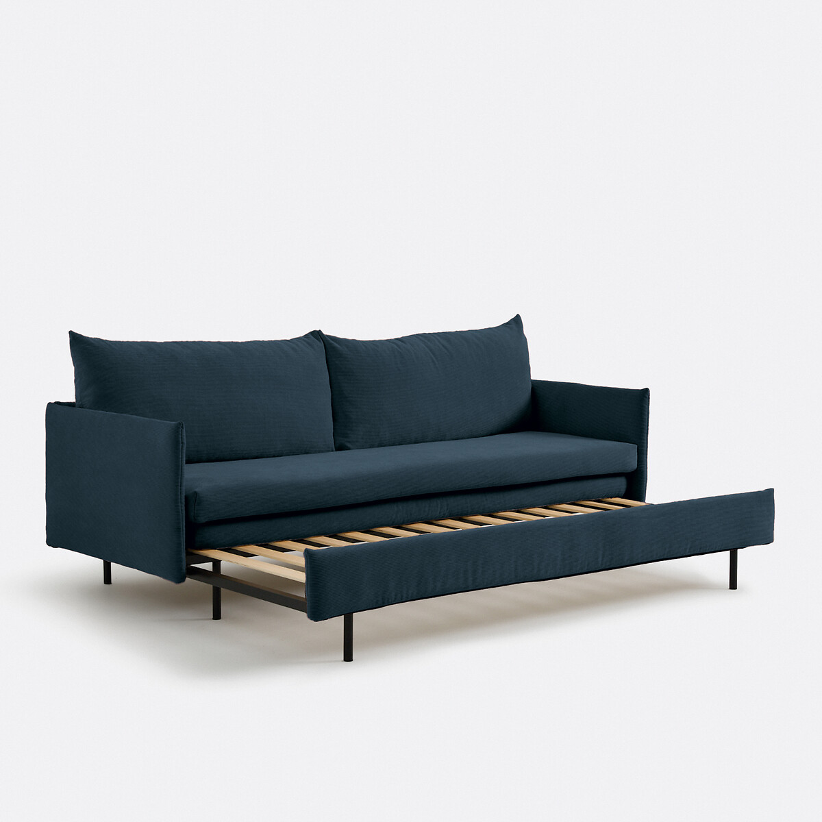 LA REDOUTE INTERIEURS<br>Sofá-cama de veludo cotelê fino, ZOFT