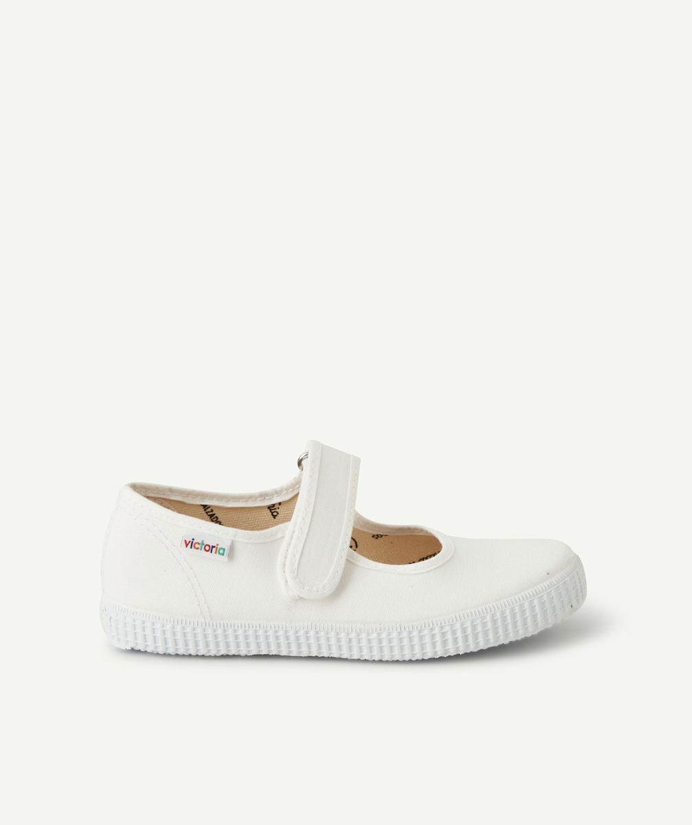 VICTORIABALLERINES BLANCHES FILLE EN TOILE AVEC SCRATCH