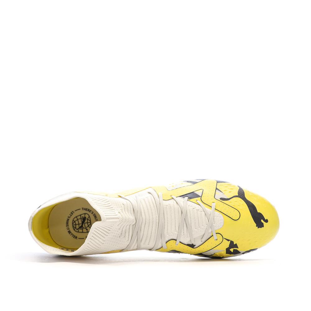Puma Chaussures de Foot Gris/Jaune Homme Puma Future Match FG/AG