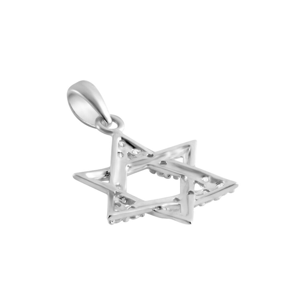 Pendentif Faye Or Blanc Oxyde De Zirconium