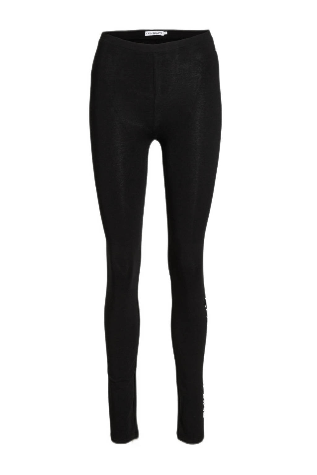 CALVIN KLEIN JEANS legging met logo zwart/wit