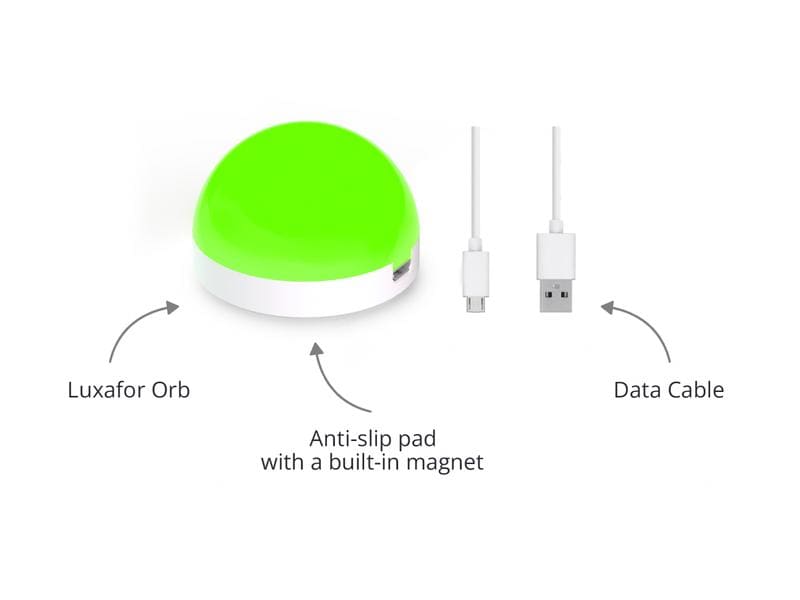 Luxafor ORB mit 1.5 m USB-C Kabel Luxafor Orb – weitwinklige USB-LED-Verfügbarkeitsanzeige, die Ablenkungen eliminiert