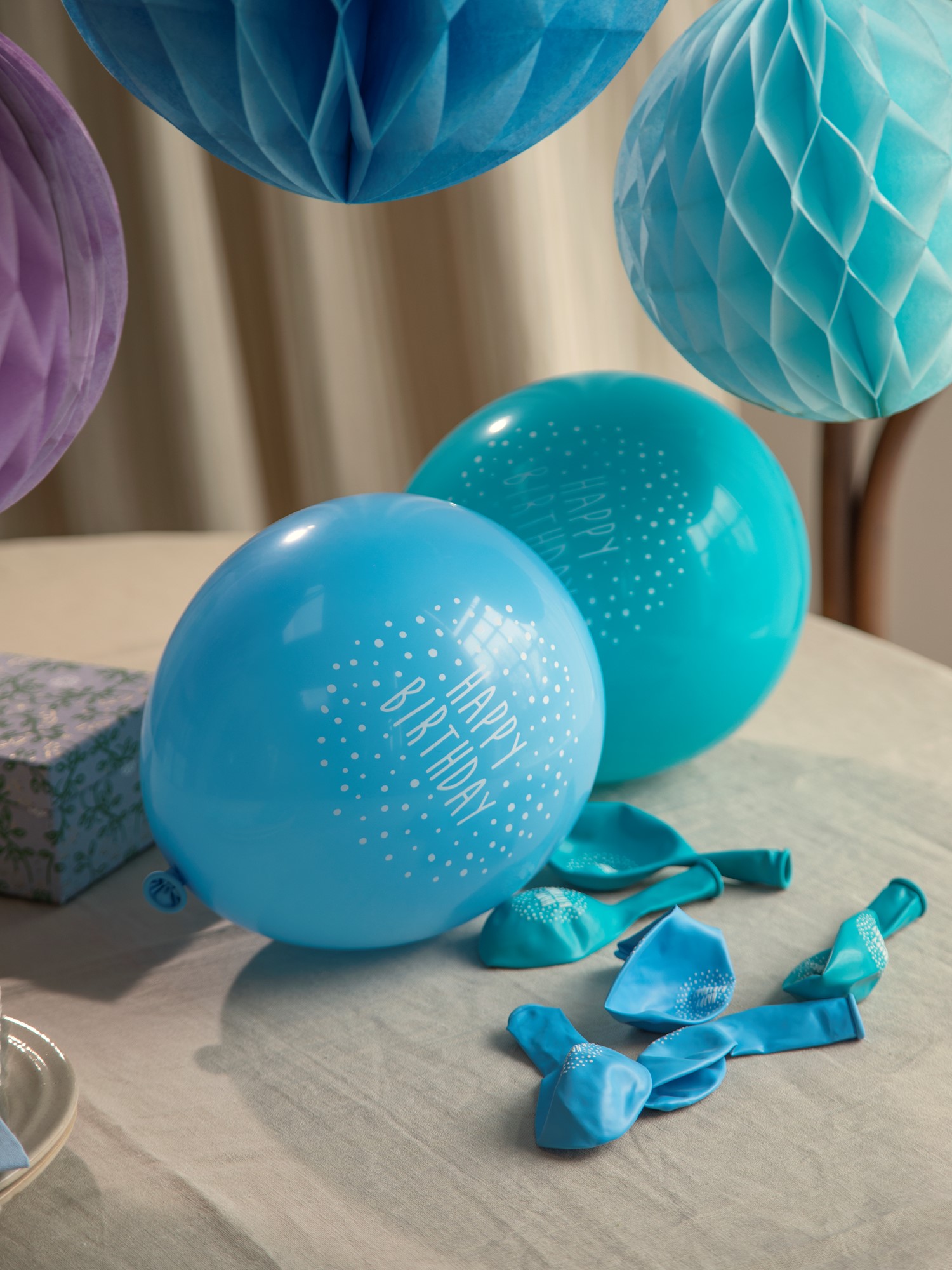 Fødselsdagsballoner Ø30 cm | Latex. 8 stk. | Multi