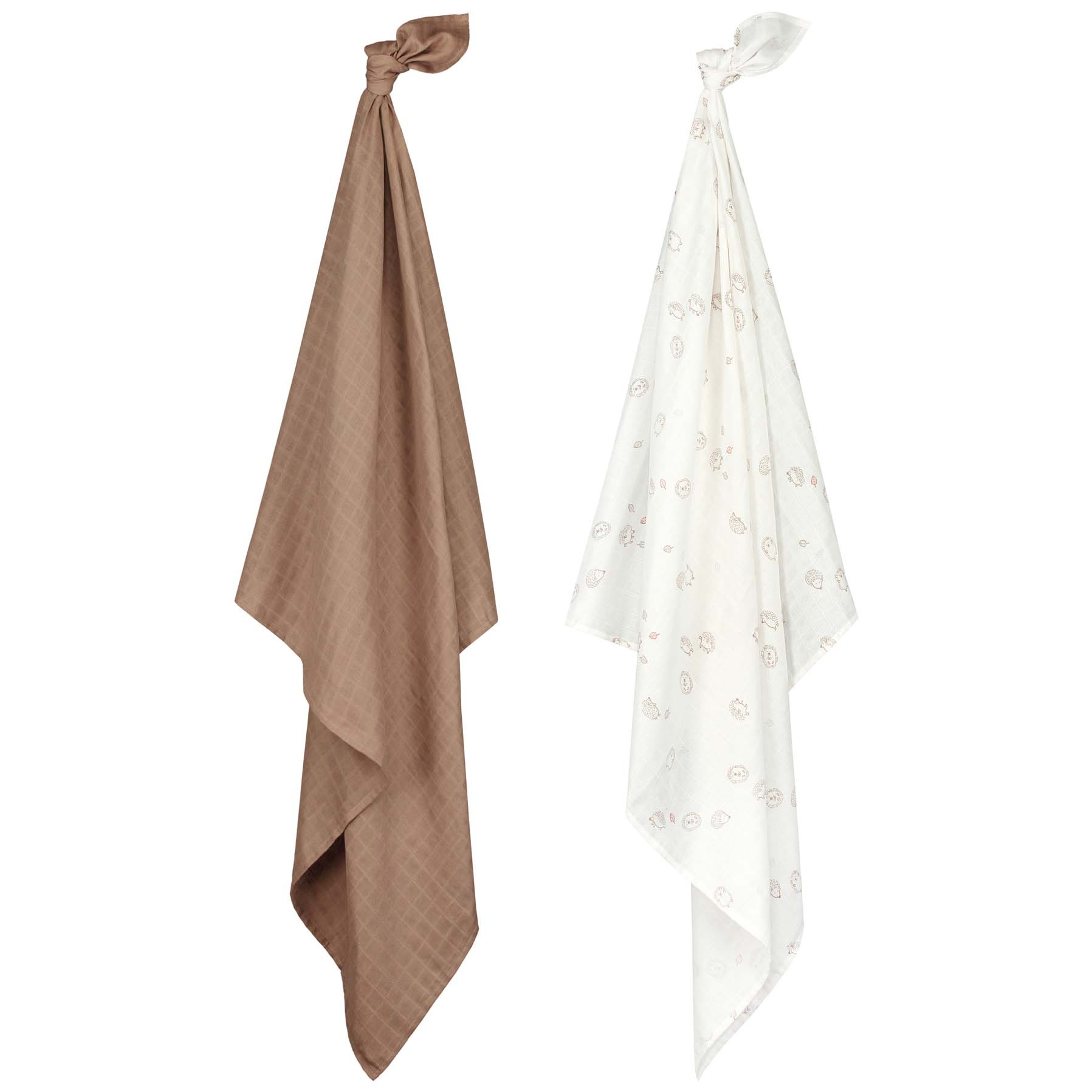 Prénatal swaddle / hydrofiel doek Forest Friend 2-pack taupe - Prénatal
