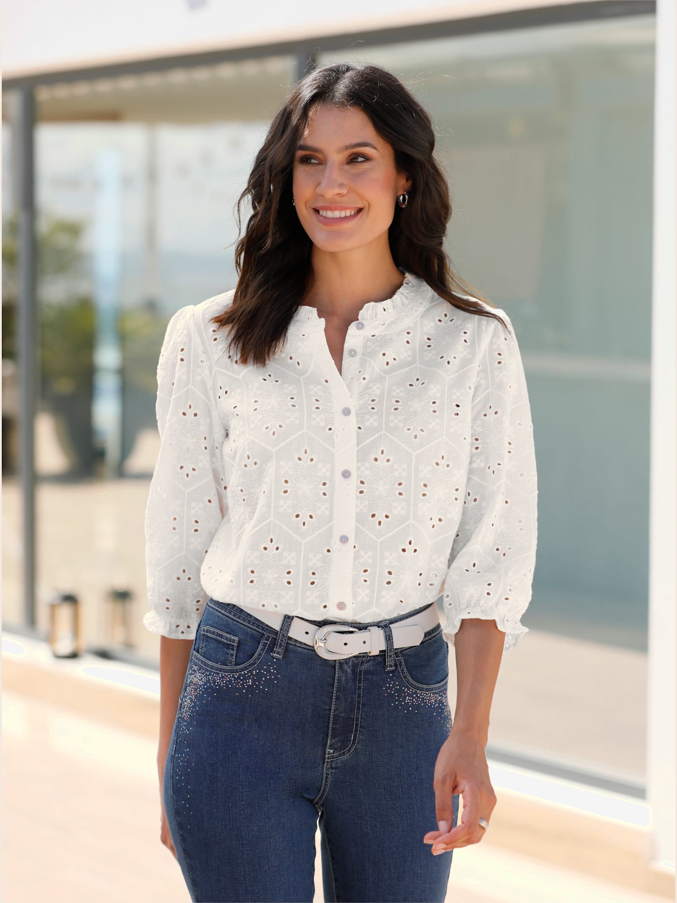 Chemisier superbe broderie de madère