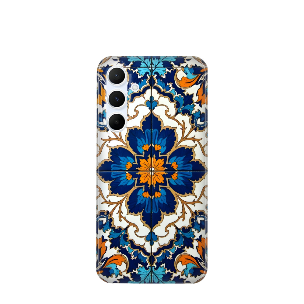 Samsung Galaxy A55 Kunststoff Hülle Majolika Royale - Blau