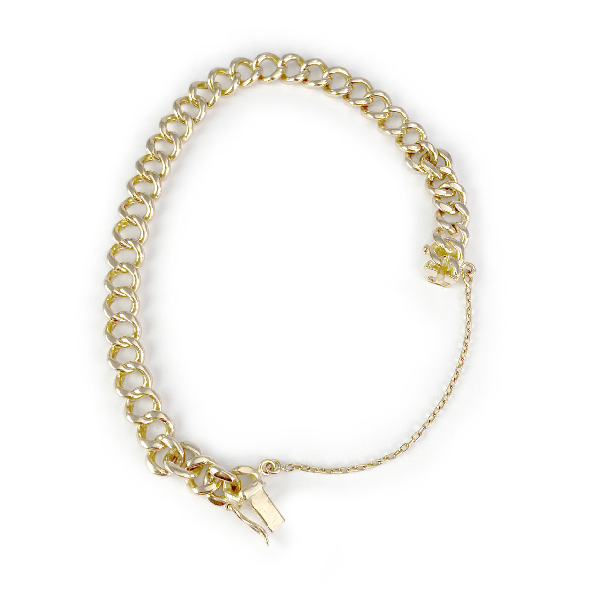 Bracelet d'occasion or 750 jaune maille gourmette 18 cm