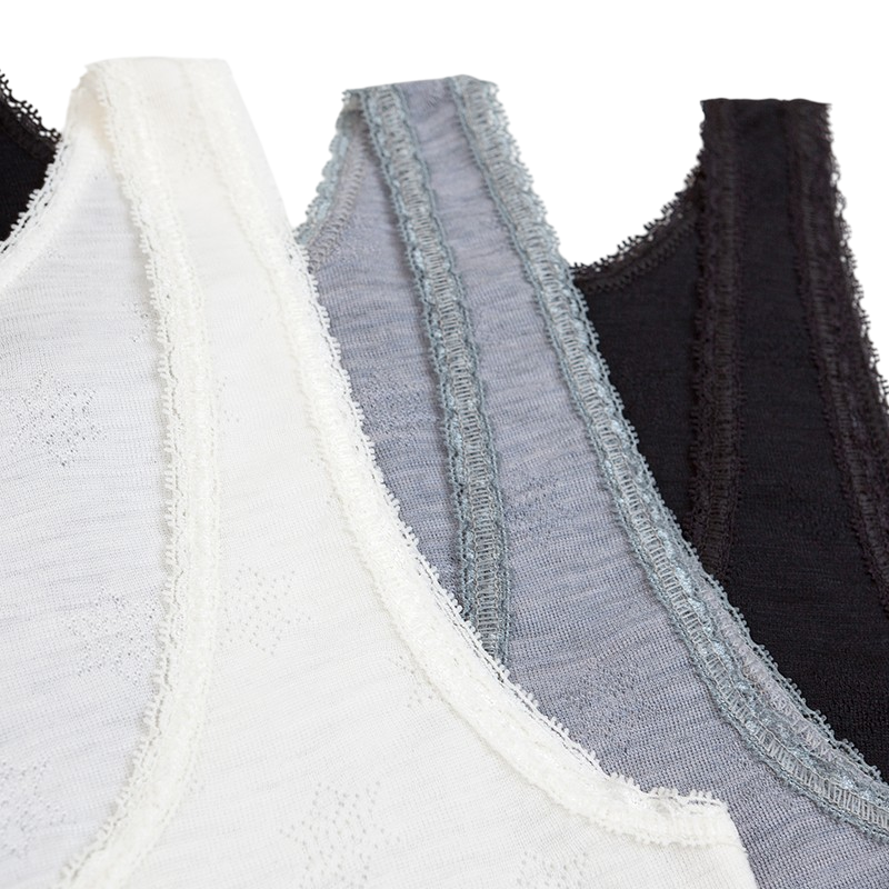 Women Top Merino GRAND COMBIN Platinum Grey