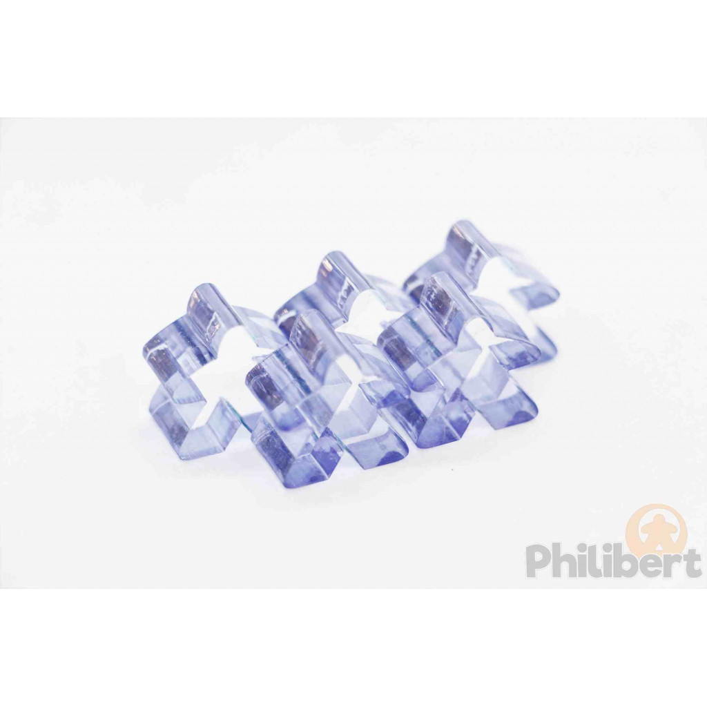 Set de 5 Meeples Transparents