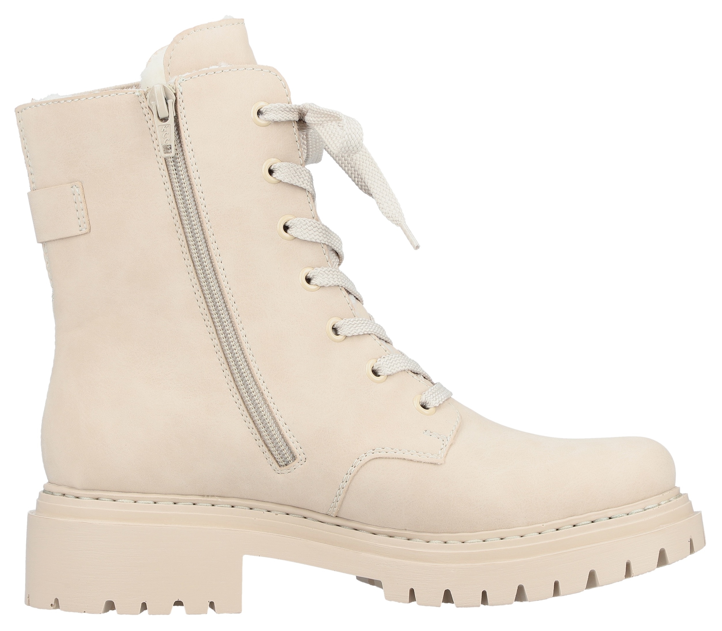 Rieker Winterstiefelette  , Schnürstiefelette, Schnürboots, Profilsohle mit Stretch am Schaft