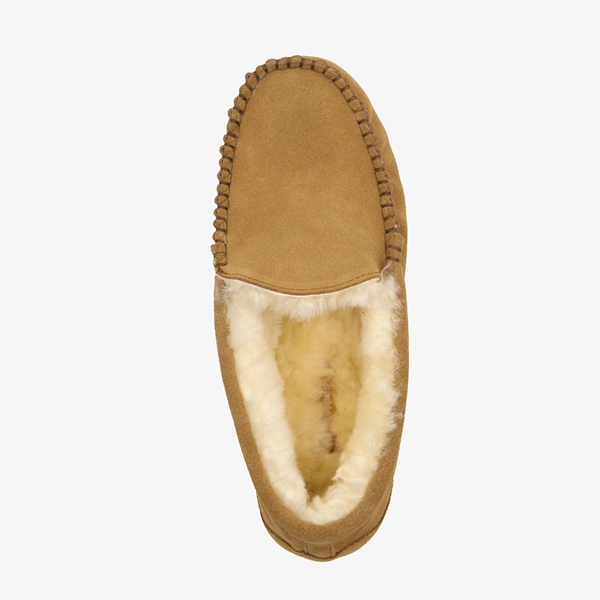 Hush Puppies suède  heren pantoffels cognac