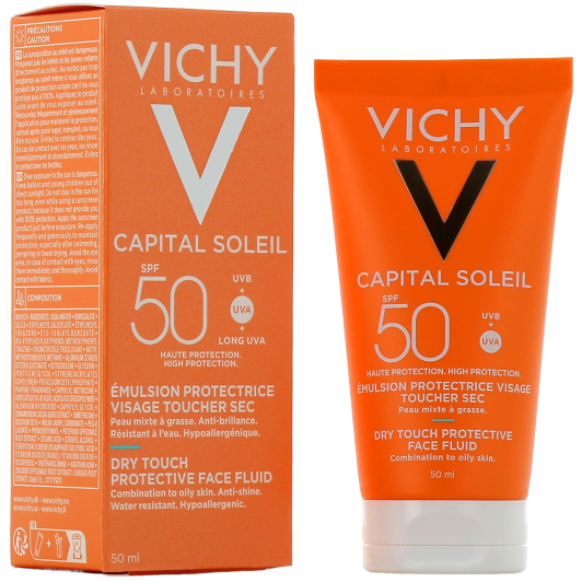 Emulsion toucher sec SPF50 Vichy Capital Soleil - Peau mixte à grasse