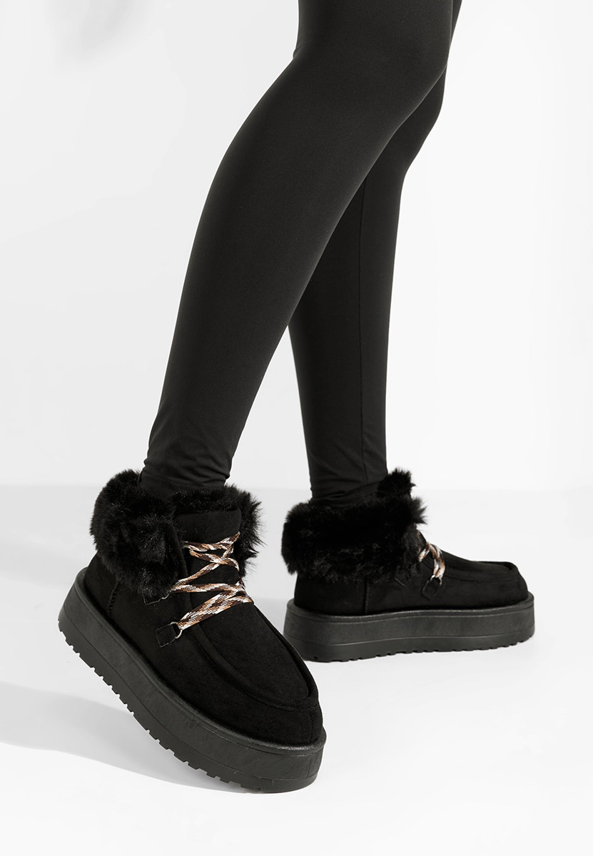 Bottines à plateforme noires Aseva V2