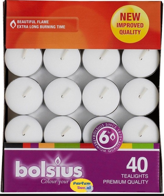 Bolsius Theelicht 6 uur 40 stuks