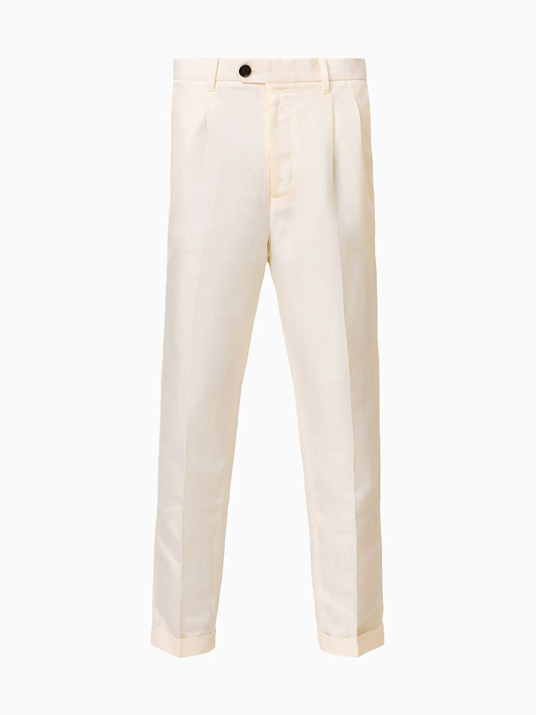 AllSaints Slim Cross Tallis Linen Blend Trousers