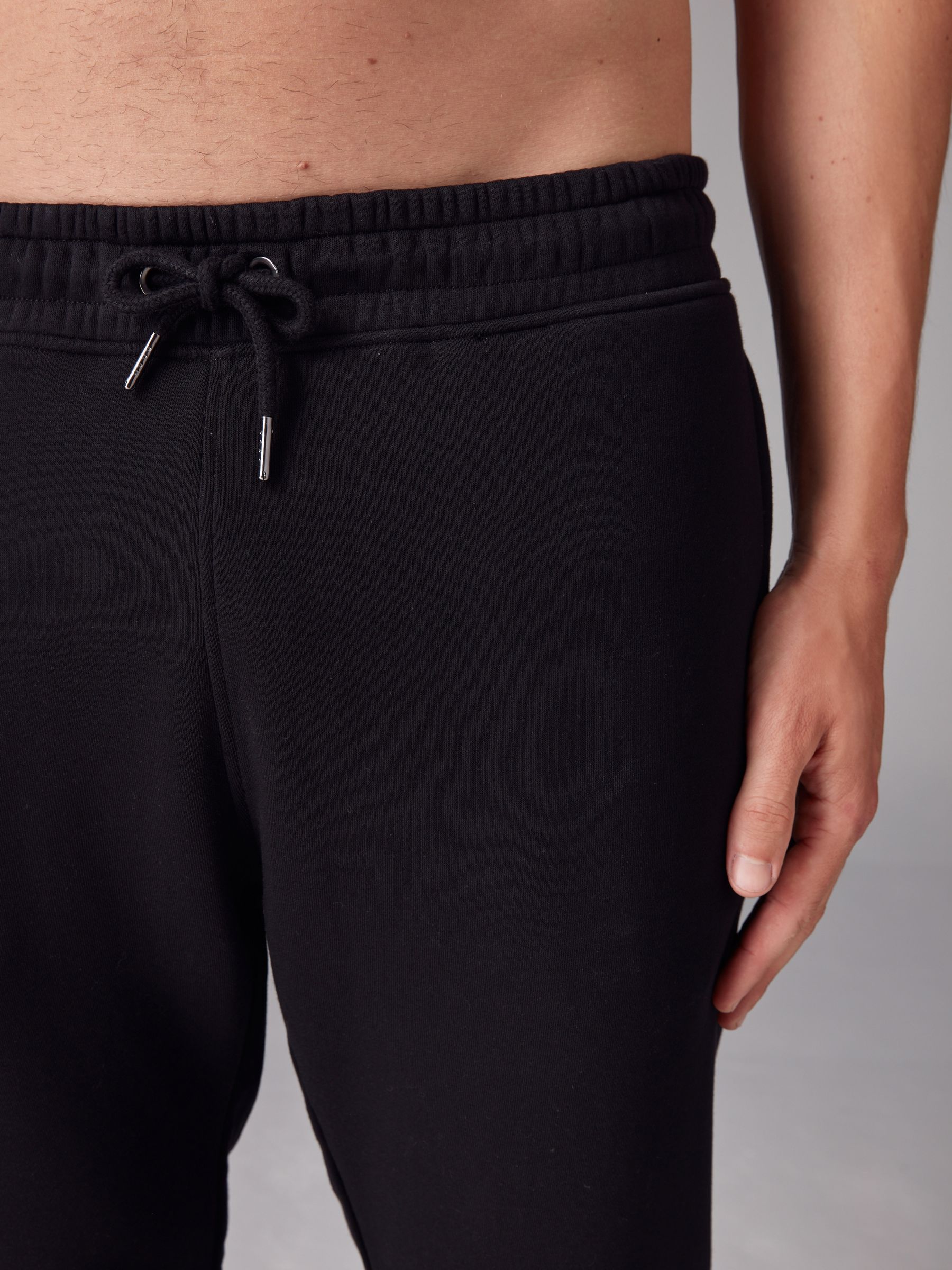 Zwart/marineblauw - Verpakking van 2 slim-fit jersey joggingbroeken met hoog katoengehalte