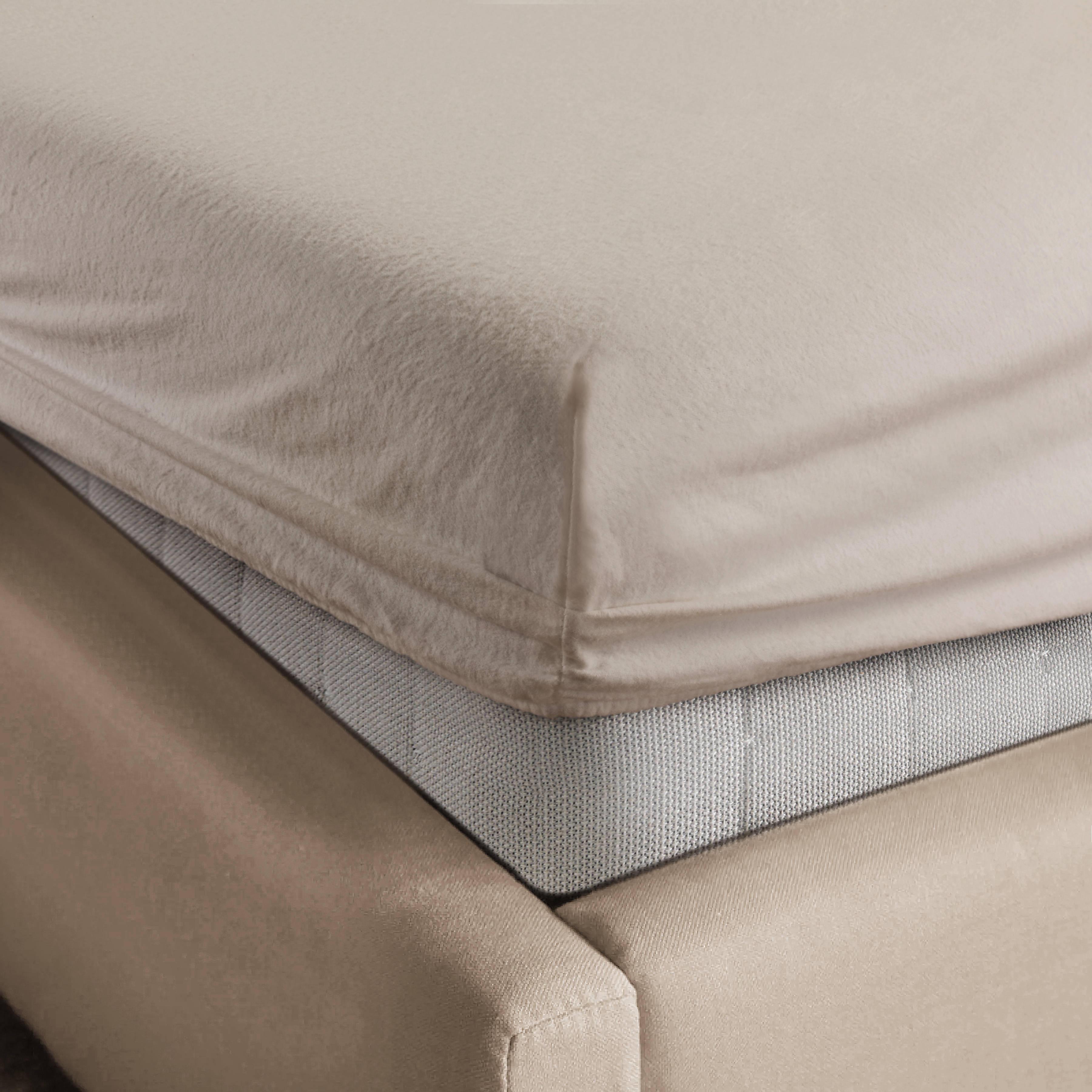 NOUS Living flanellen hoeslaken - beige